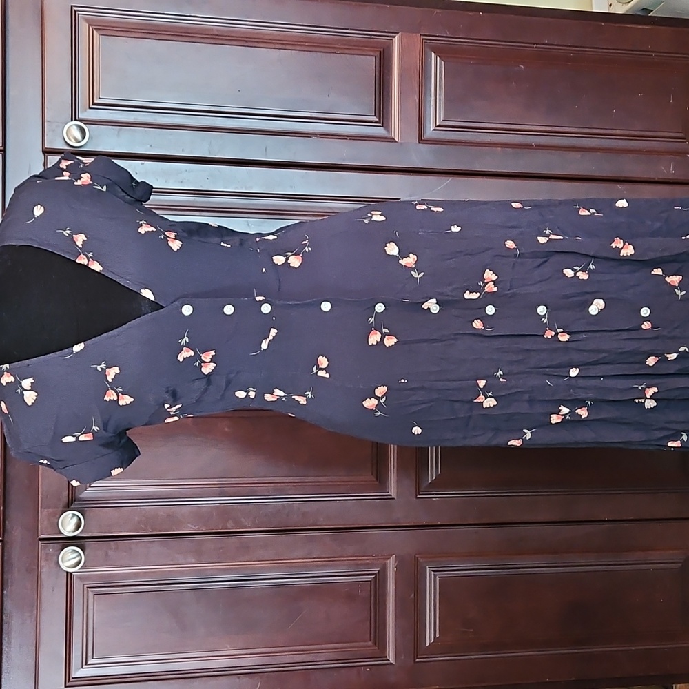 Capulet Urban Outfitters Floral Button Down Maxi Dress With Pockets Fitted